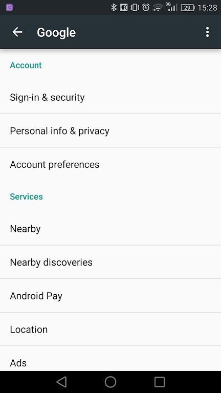 Launch Google Settings