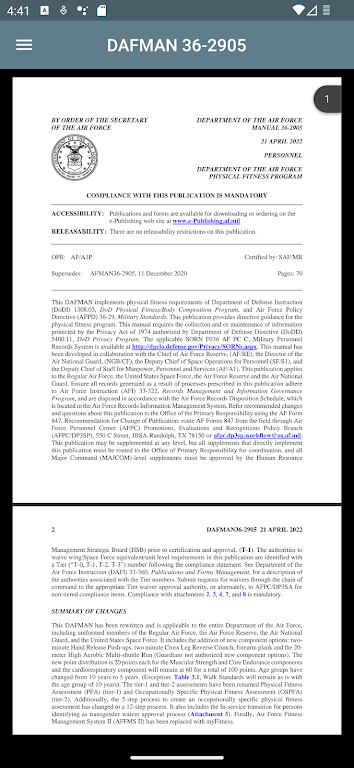 USAF PFA & USSF HPA Calculator