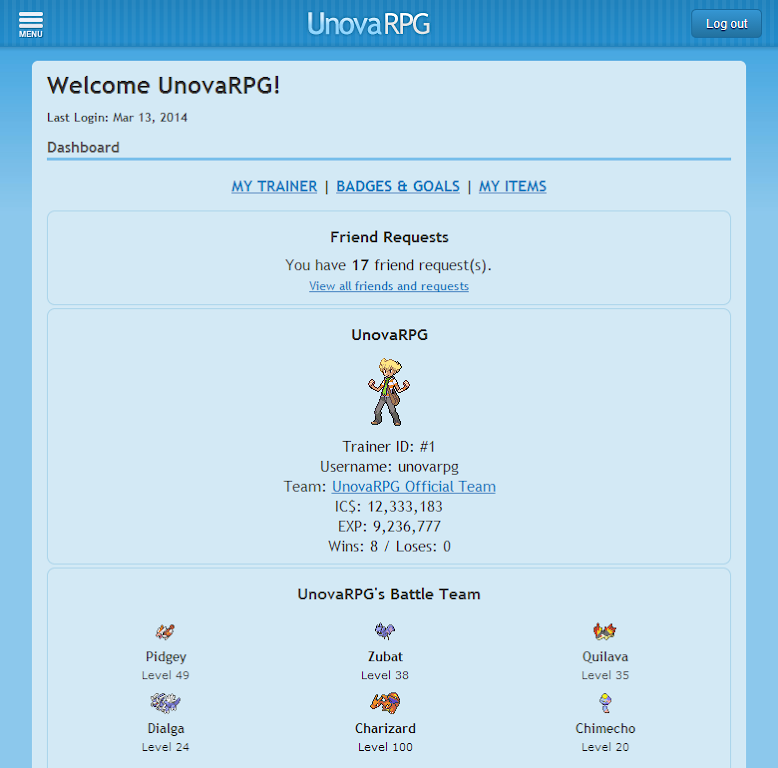 UnovaRPG Pokemon