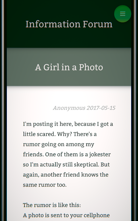 Mysterious Forum and 7 Rumors