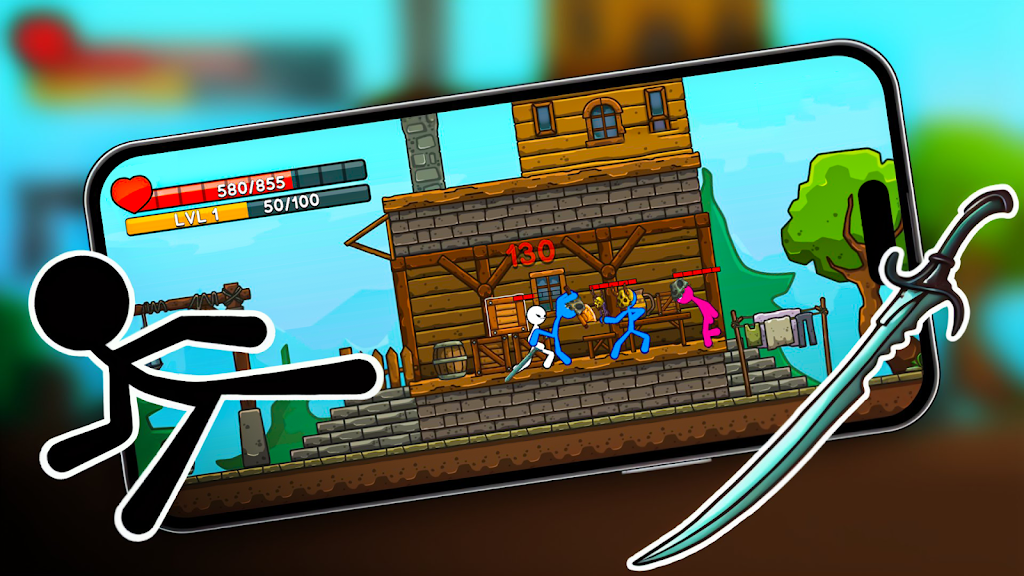 Stickman Archero Fight Game