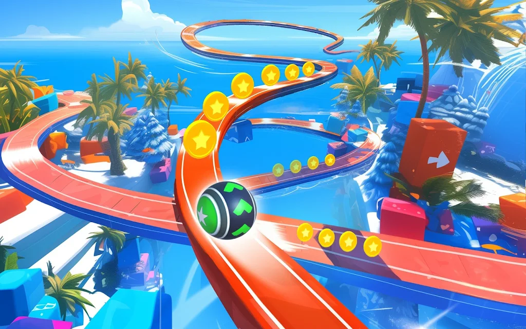 3D Super Rolling Ball Race