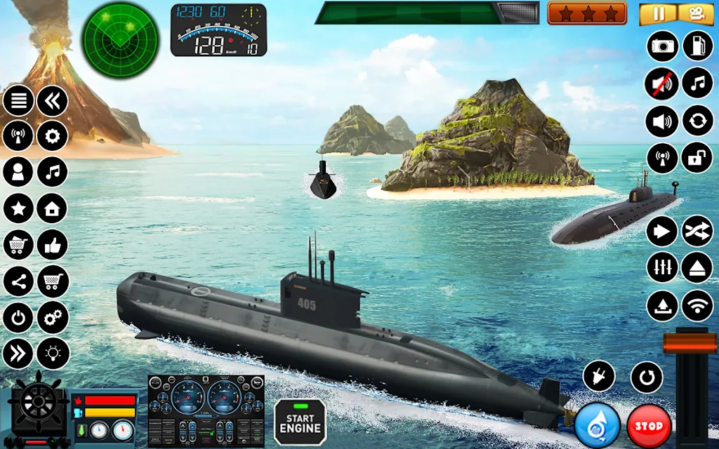 Submarine Navy Warships battle