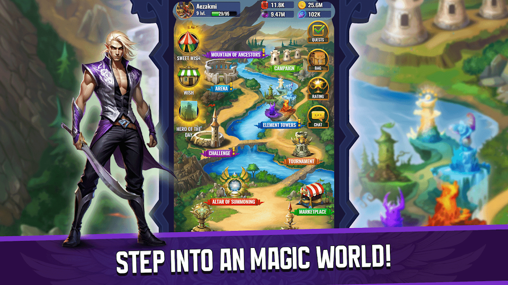 Magic World Match-3 RPG