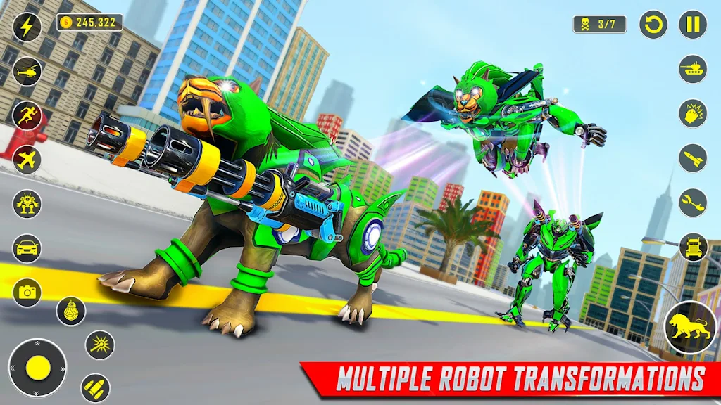 Lion Robot Car Game:Robot Game