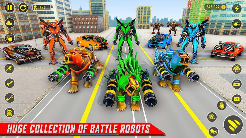 Lion Robot Car Game:Robot Game