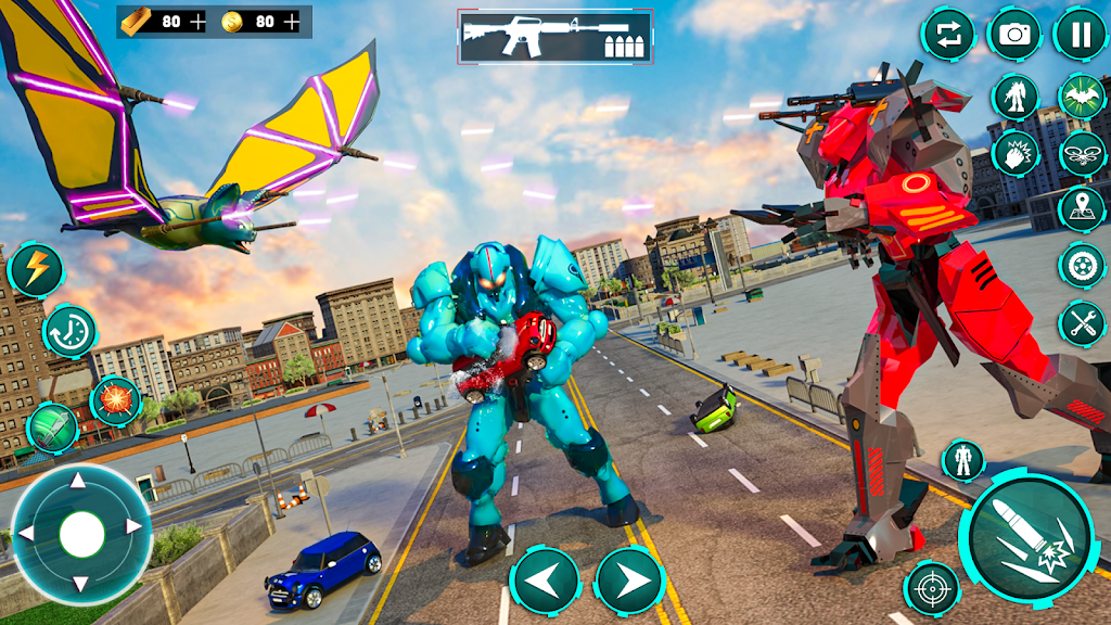 Bat Robot Moto Bike Robot Game