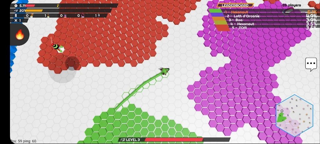 hexanaut.io PRO King of Snakes