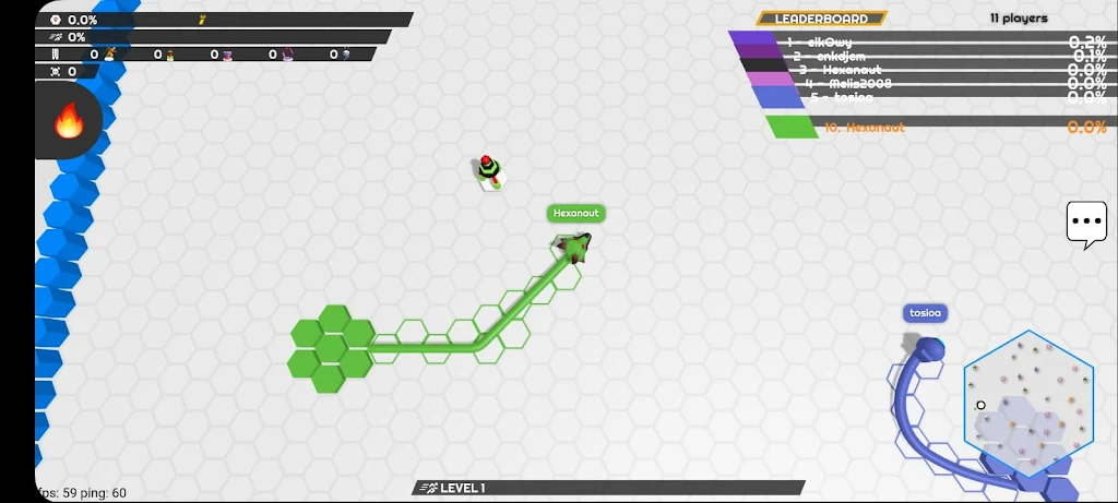 hexanaut.io PRO King of Snakes