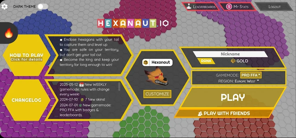 hexanaut.io : King of Snakes