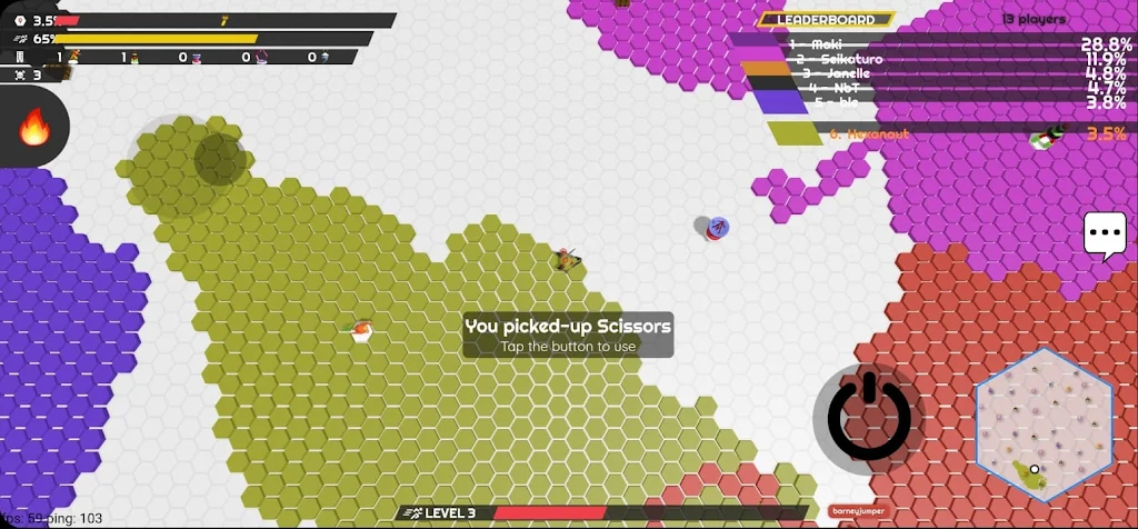 hexanaut.io : King of Snakes