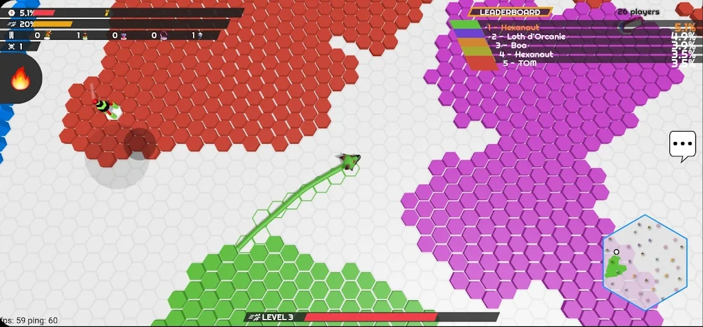 hexanaut.io : King of Snakes