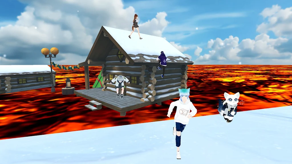 The floor is lava game parkour