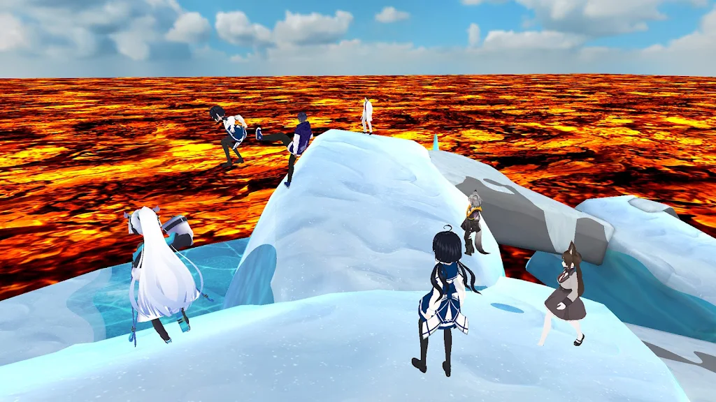 The floor is lava game parkour