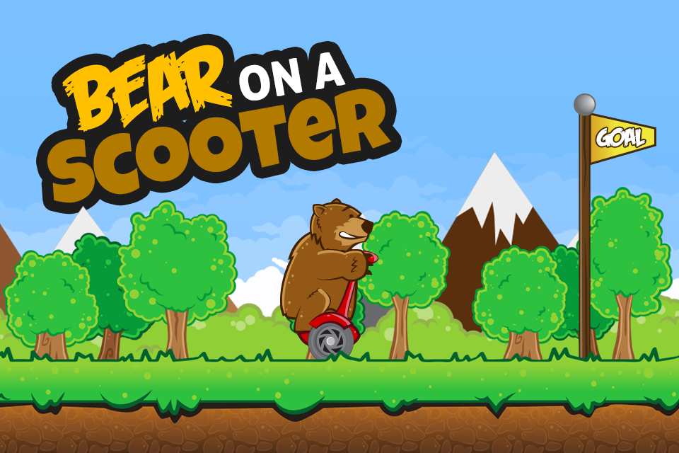 Bear On A Scooter