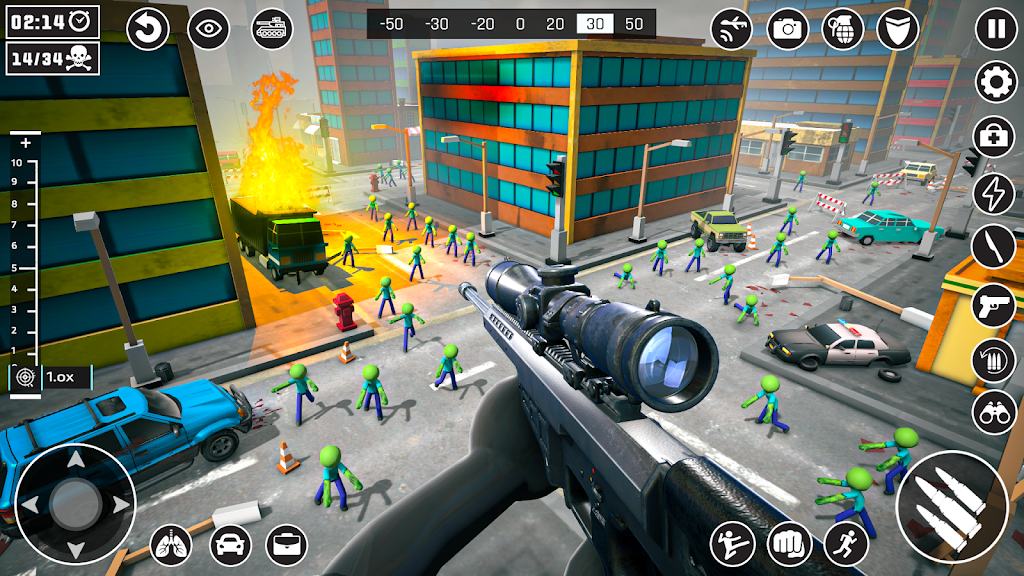 Stickman Sniper : Zombie Games