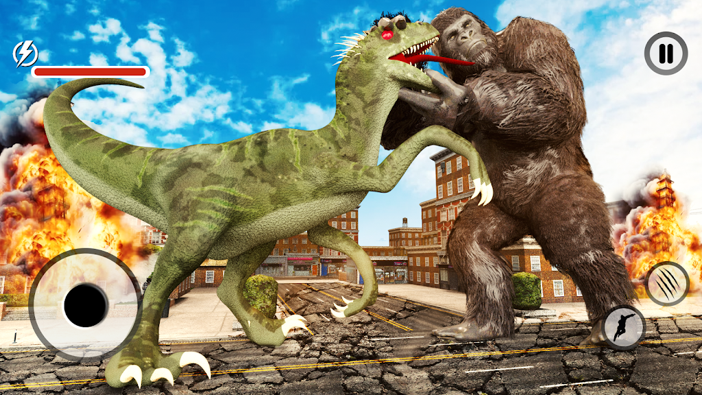 Dino T-Rex Vs Kong Fight Game