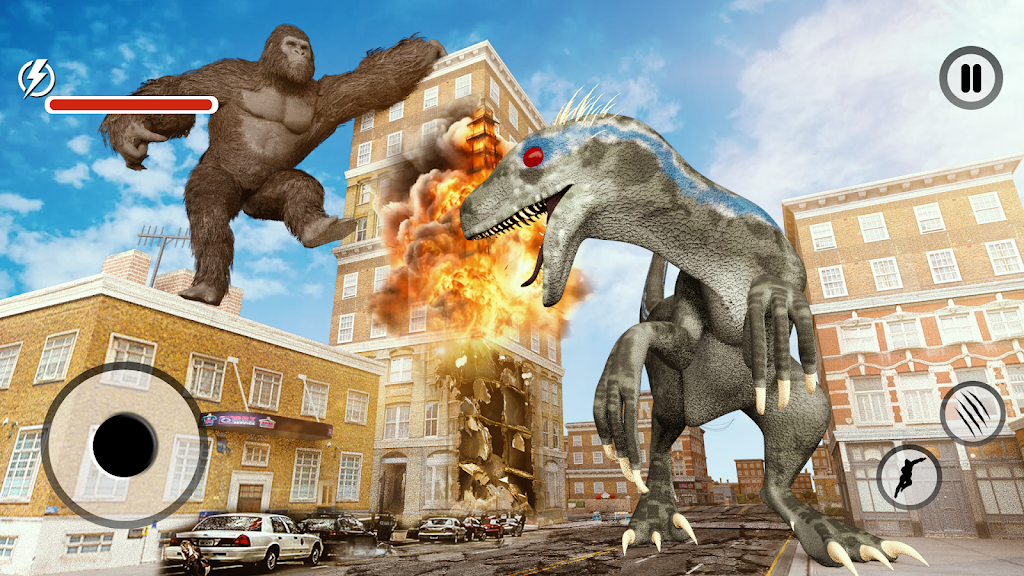 Dino T-Rex Vs Kong Fight Game