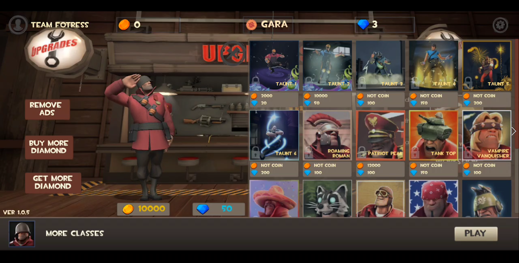 Teams of Fortress 2 Emulator on Mobile