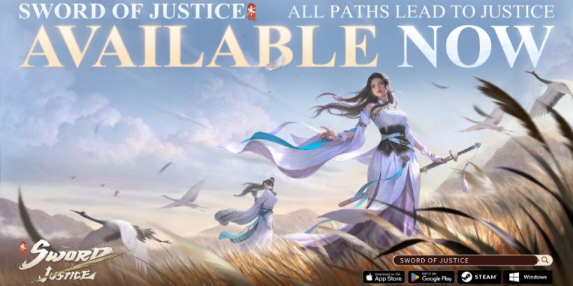 Sword of Justice, the highly anticipated Wuxia-themed MMORPG, is now available on iOS and Android