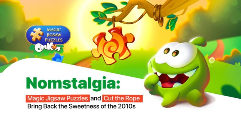 Magic Jigsaw Puzzles introduces Cut the Rope's iconic Om Nom in new collaboration