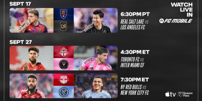 EA Sports FC Mobile will stream three MLS matches on FCM TV this September