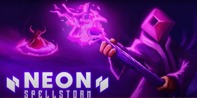 Neon Spellstorm brings wizard chaos and collapsing terrain to iOS and Android next month